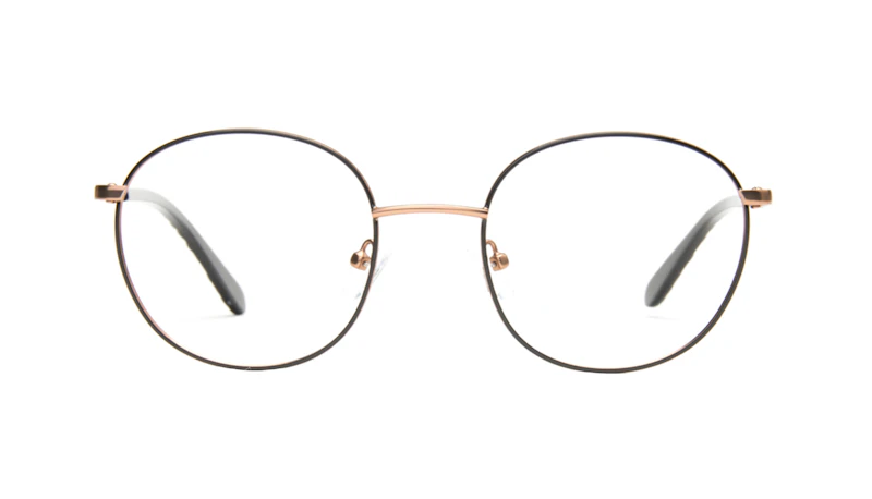 Lunettes tendance Ronde Lunettes de vue Femmes Joy Black Copper