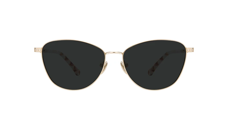 Affordable Fashion Glasses Cat Eye Sunglasses Women Bow Golden Quartz