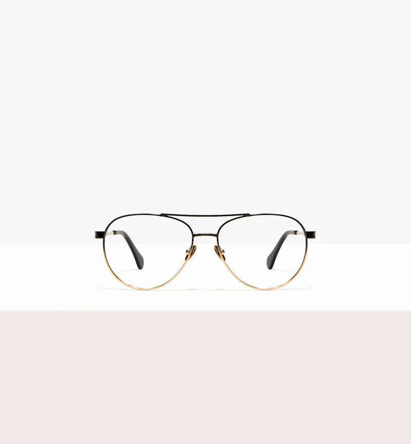 Lunettes tendance Lunettes aviateur Lunettes de vue Femmes Boyfriend Deep Gold
