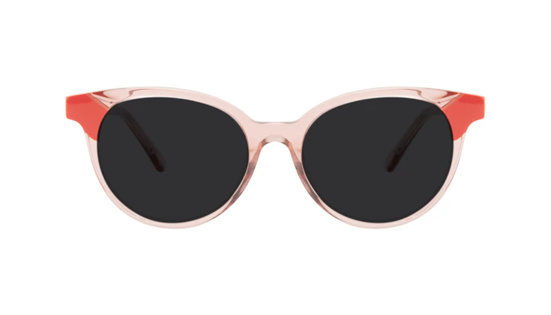 Affordable Fashion Glasses Round Sunglasses Women Bright Pink Coral