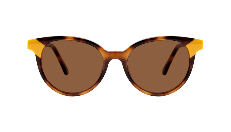 Affordable Fashion Glasses Round Sunglasses Women Bright Yellow Pop