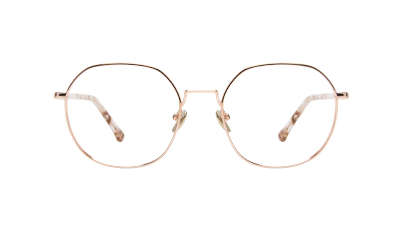 Lunettes tendance Ronde Lunettes de vue Femmes Coco Rose Gold