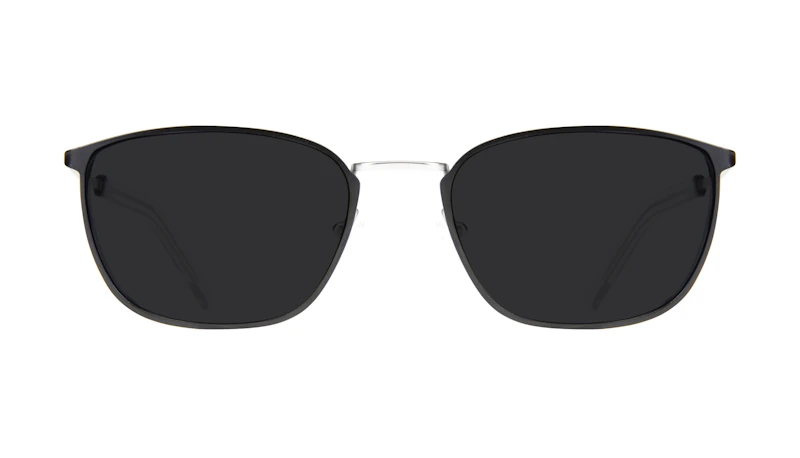 Affordable Fashion Glasses Rectangle Sunglasses Men Edge Black Silver