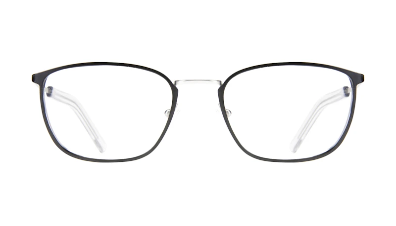 Affordable Fashion Glasses Rectangle Eyeglasses Men Edge Black Silver