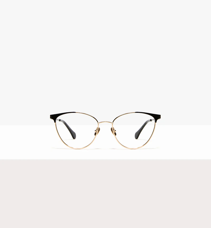 Lunettes tendance Oeil de chat Lunettes de vue Femmes Edgy Deep Gold