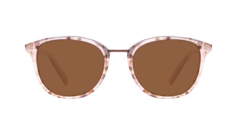 Affordable Fashion Glasses Square Round Sunglasses Women Bella Blush Tortie
