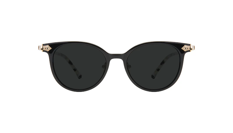 Affordable Fashion Glasses Round Sunglasses Women Gem Onyx Marble