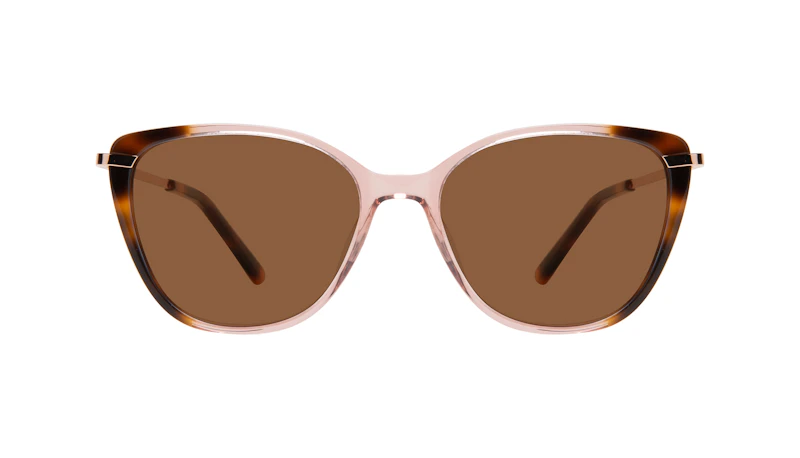 Affordable Fashion Glasses Rectangle Square Sunglasses Women Illusion Rose Tort