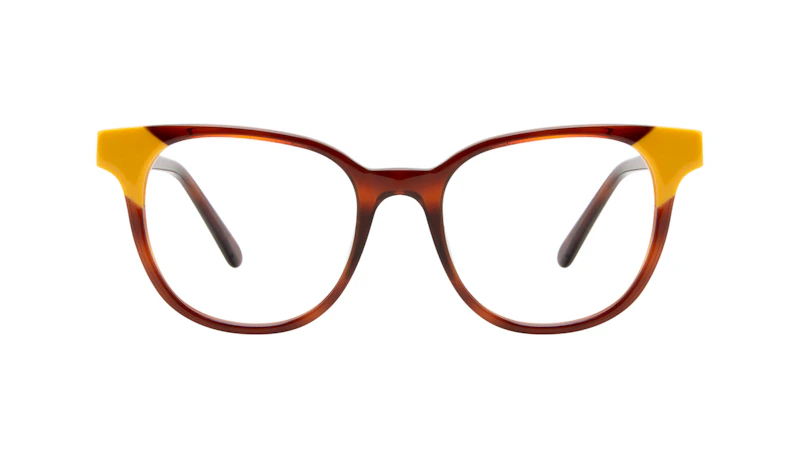 Lunettes tendance Carrée Lunettes de vue Femmes Lively Yellow Pop