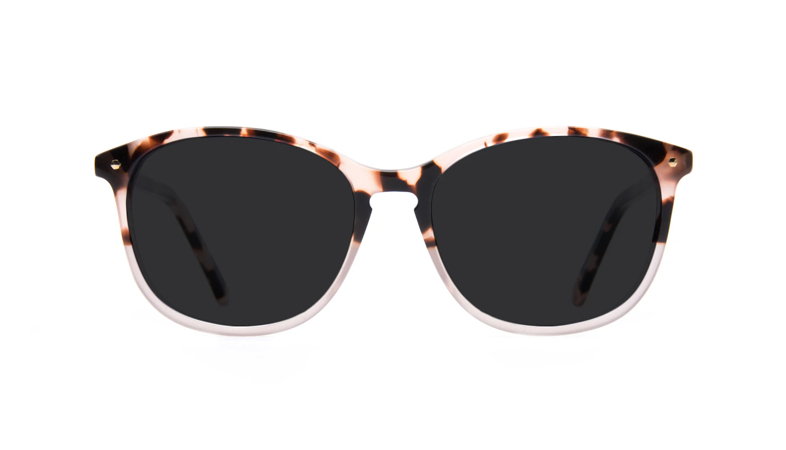 Affordable Fashion Glasses Round Sunglasses Women Nadine Petite Two Tone Pink