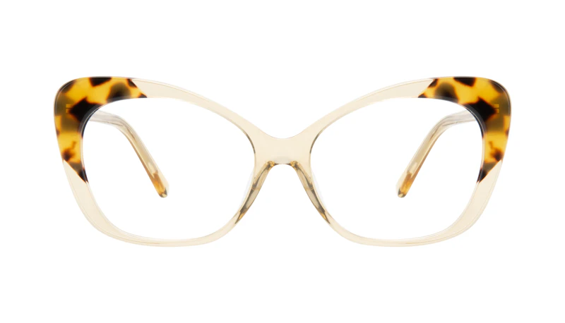 Lunettes tendance Oeil de chat Lunettes de vue Femmes Obvious Golden Tort