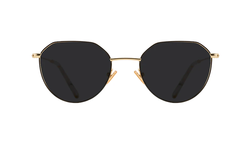 Affordable Fashion Glasses Round Sunglasses Women Prism Deep Gold