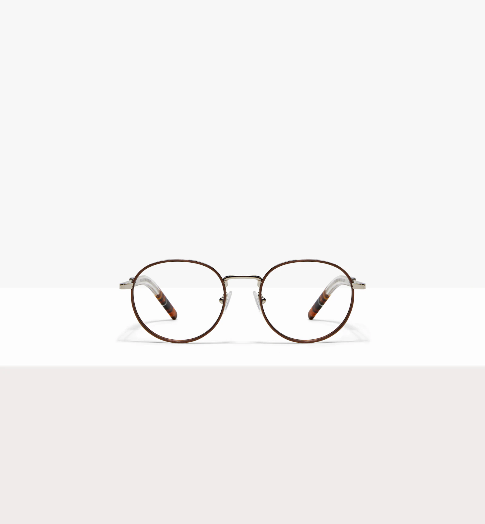 Affordable Fashion Glasses Round Eyeglasses Men Reach Brown Steel