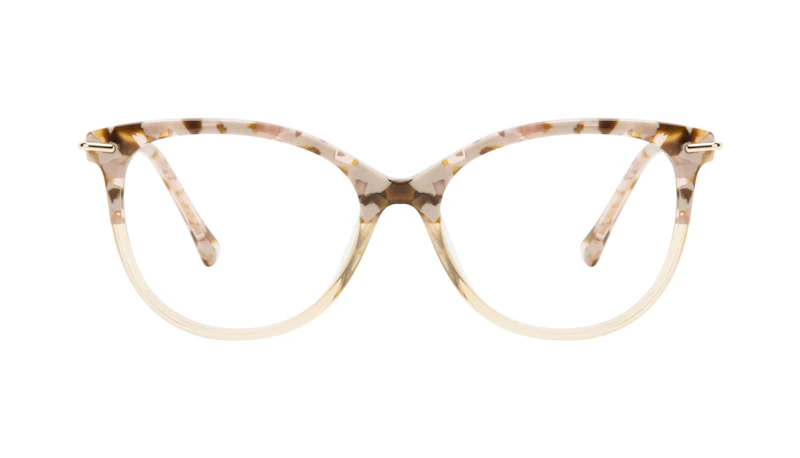 Lunettes tendance Ronde Lunettes de vue Femmes Sublime Blond Flake