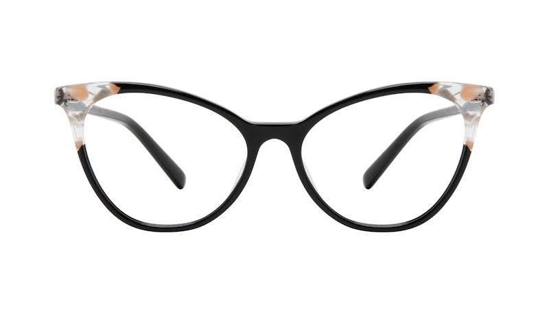 Lunettes tendance Oeil de chat Lunettes de vue Femmes Unreal Black Stone