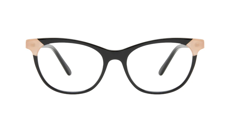 Lunettes tendance Oeil de chat Lunettes de vue Femmes Witty Black Ivory