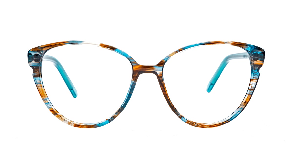 fashion eyeglasses women cat eye brown blue expose 15300 front