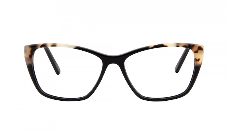Lunettes tendance Oeil de chat Rectangle Lunettes de vue Femmes Myrtle Ebony Granite