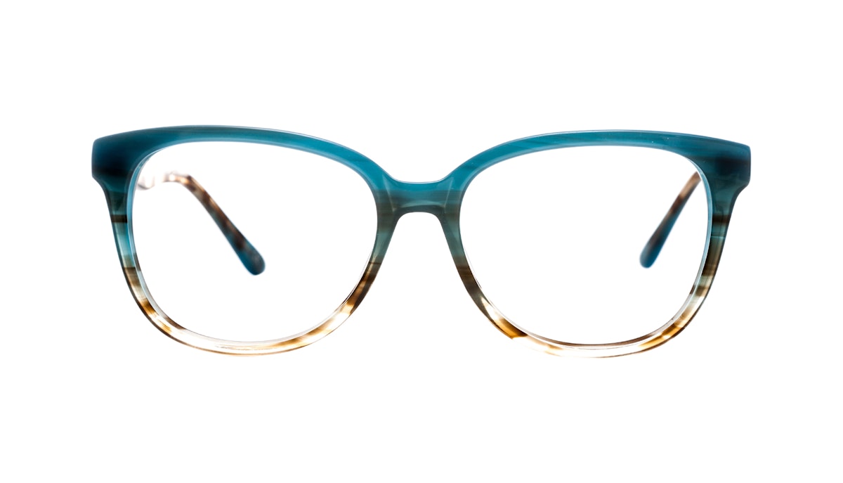 fashion eyeglasses women round blue green fancy pants 10155 front